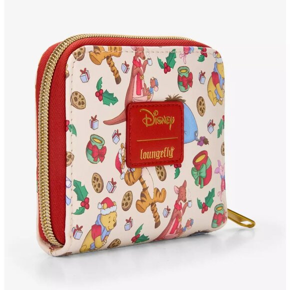 Loungefly Disney Winnie The Pooh Milk & Cookies Holiday Mini Zipper Wallet - NWT - Picture 2 of 4